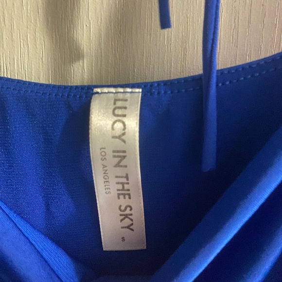 Lucy in the Sky Shantelle Long Sleeve Dress in Blue - Picture 3 of 6